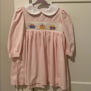 Smocked Birthday Corduroy Dress